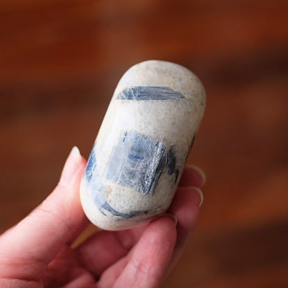 Kyanite in Quartz Freeform | Polished Blue Kyanite