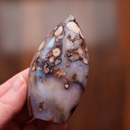 Flower Agate Freeform | Pretty Flower Agate Crystal Flame