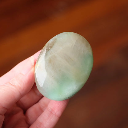 Garnierite Palm | Green Moonstone Crystal Palm Stone