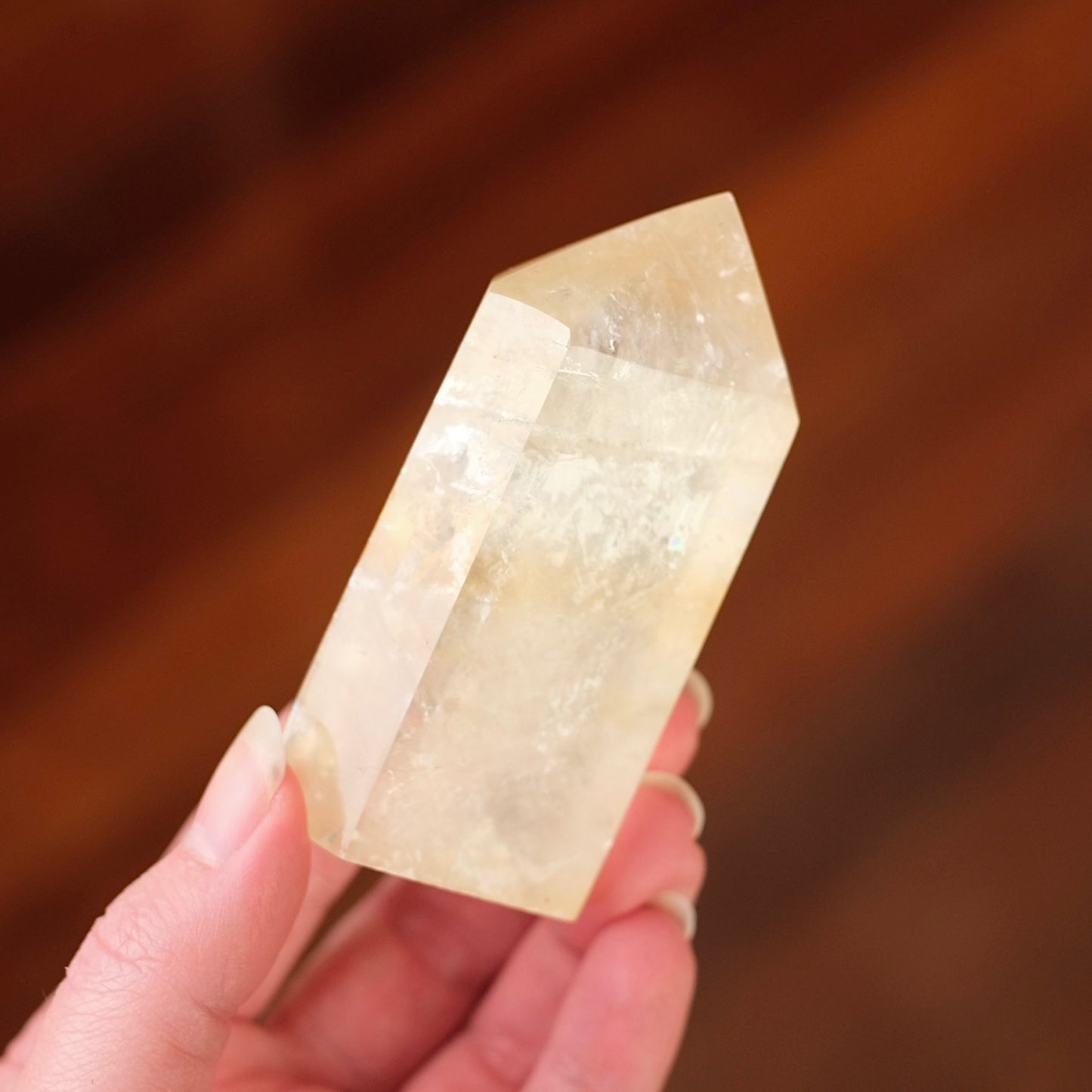 Honey Calcite Tower | Golden Optical Calcite Crystal Point