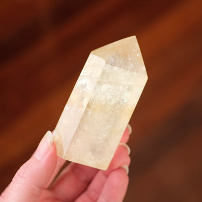Honey Calcite Tower | Golden Optical Calcite Crystal Point