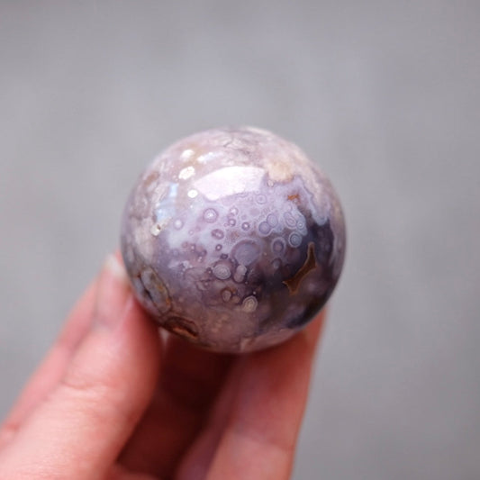 Flower Agate Sphere | Cherry Blossom Agate Crystal Sphere