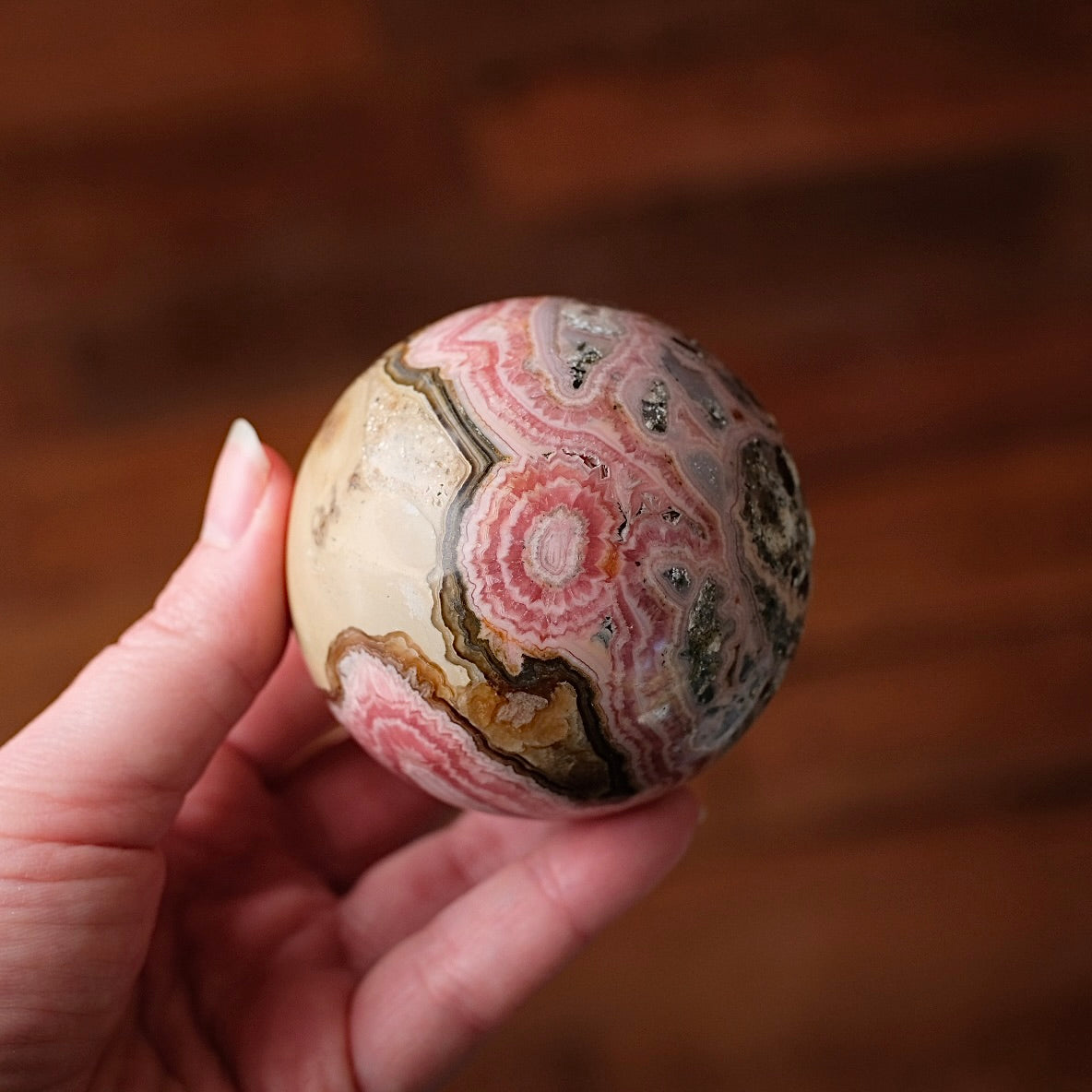 XL Rhodochrosite Sphere | Rhodochrosite Crystal Sphere
