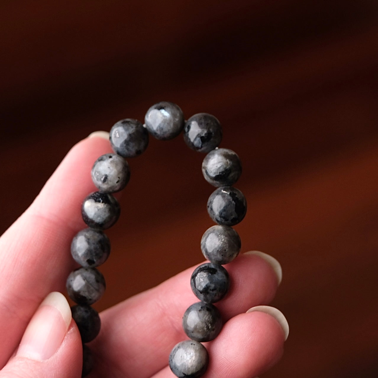 Larvikite Bracelet | Crystal Stretch Bracelet