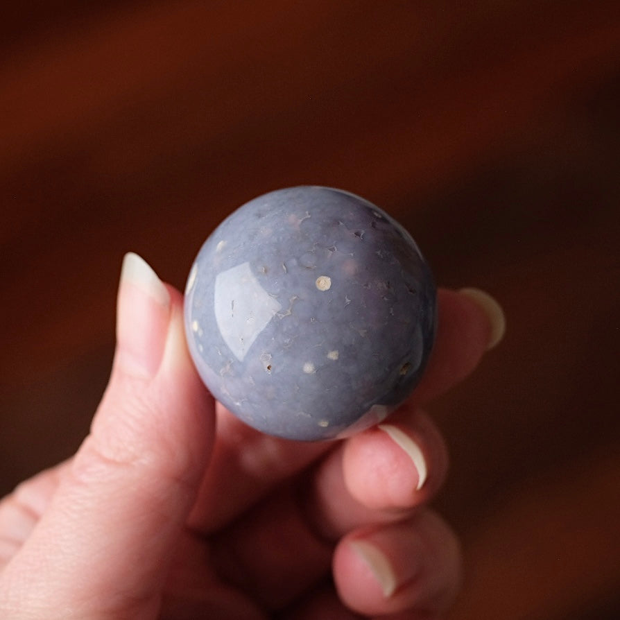 Grape Agate Sphere | Purple Botryoidal Chalcedony Crystal Sphere