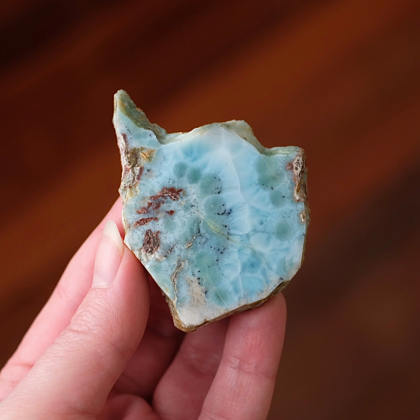 Larimar Slab | Polished Larimar Crystal Slice 3