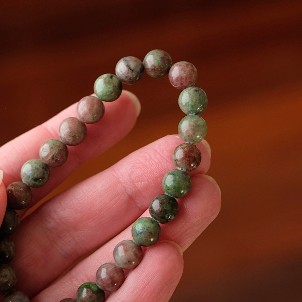 Eclogite Bracelet | Eclogite Garnet Crystal Bracelet