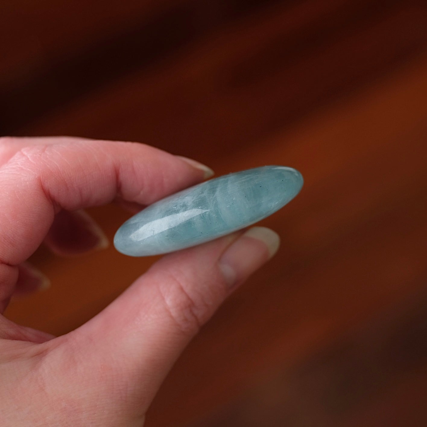 Aquamarine Heart | Blue Aquamarine Crystal Heart