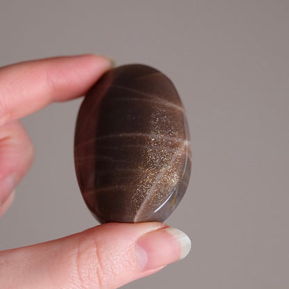 Chocolate Moonstone + Sunstone Palm | Moonstone Crystal Palmstone