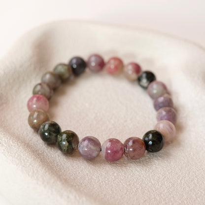 Mixed Tourmaline Bracelet | Rainbow Tourmaline Crystal Bracelet