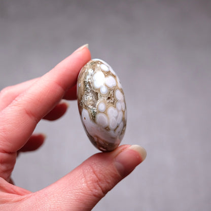 Old Stock Ocean Jasper Palm | Orbicular OJ Crystal Palmstone