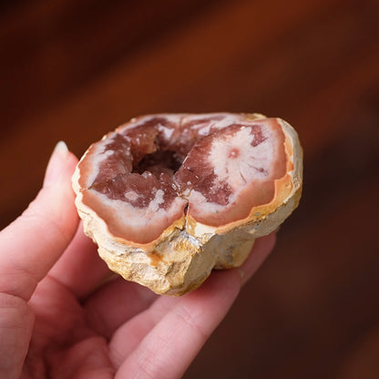 Raspberry Pink Amethyst Geode | Polished Pink Amethyst Crystal Specimen 1