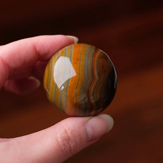 Sardonyx Sphere | Banded Orange Agate Crystal Sphere