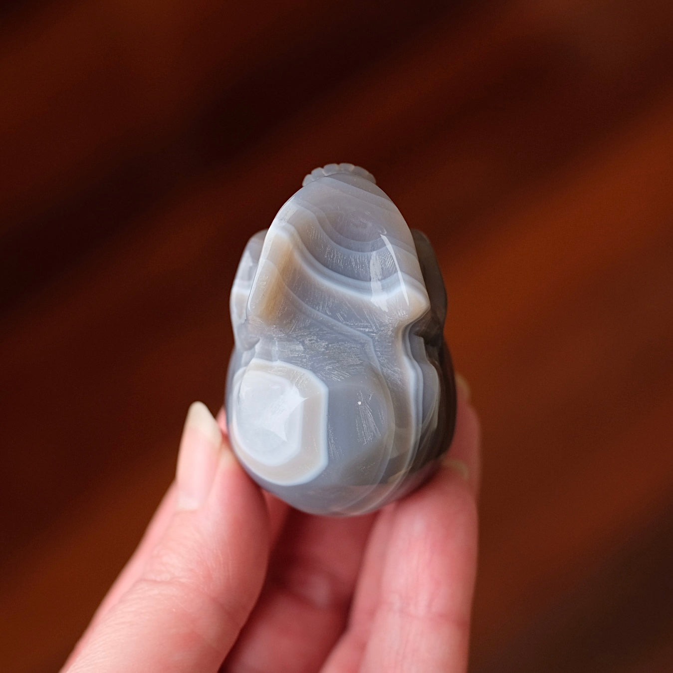 Banded Agate Crystal Skull | Quartz Skull Crystal