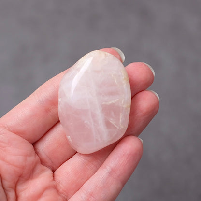 Australian Rose Quartz Palm | Rose Quartz Crystal Pocket Stone