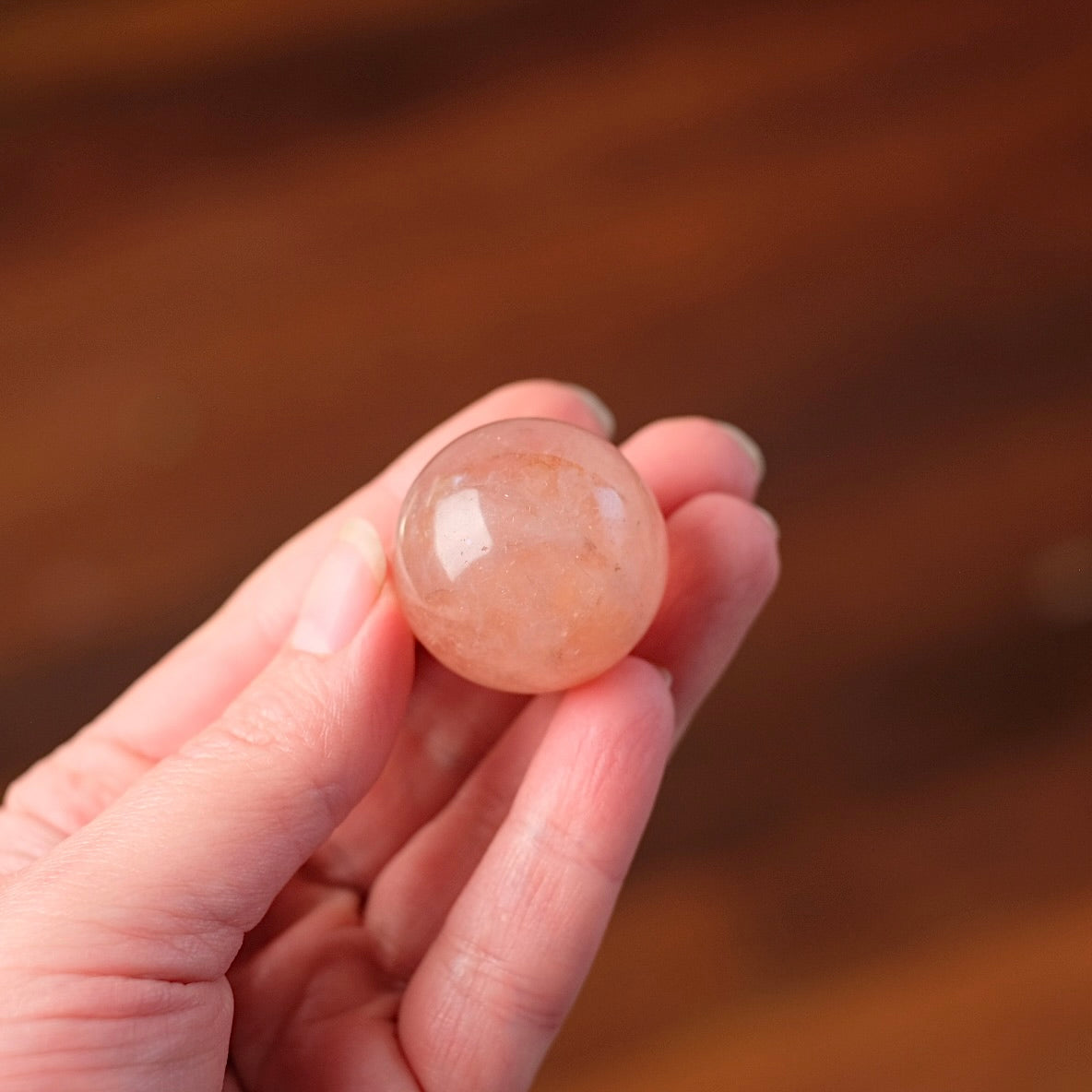 Peach Morganite Sphere | Pink Beryl | Small Crystal Sphere