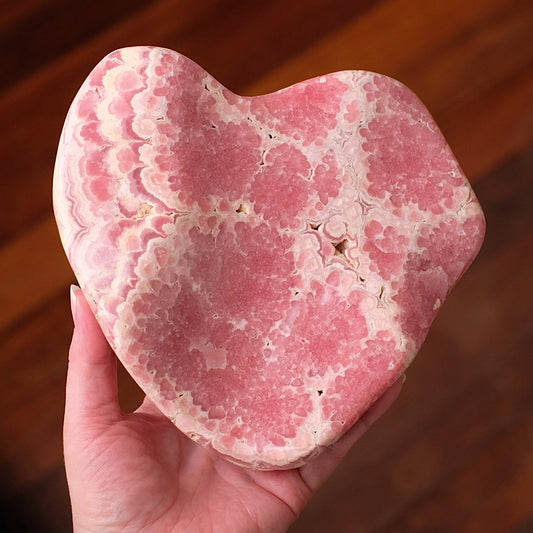 Rhodochrosite Heart Freeform | Polished Rhodochrosite Crystal G
