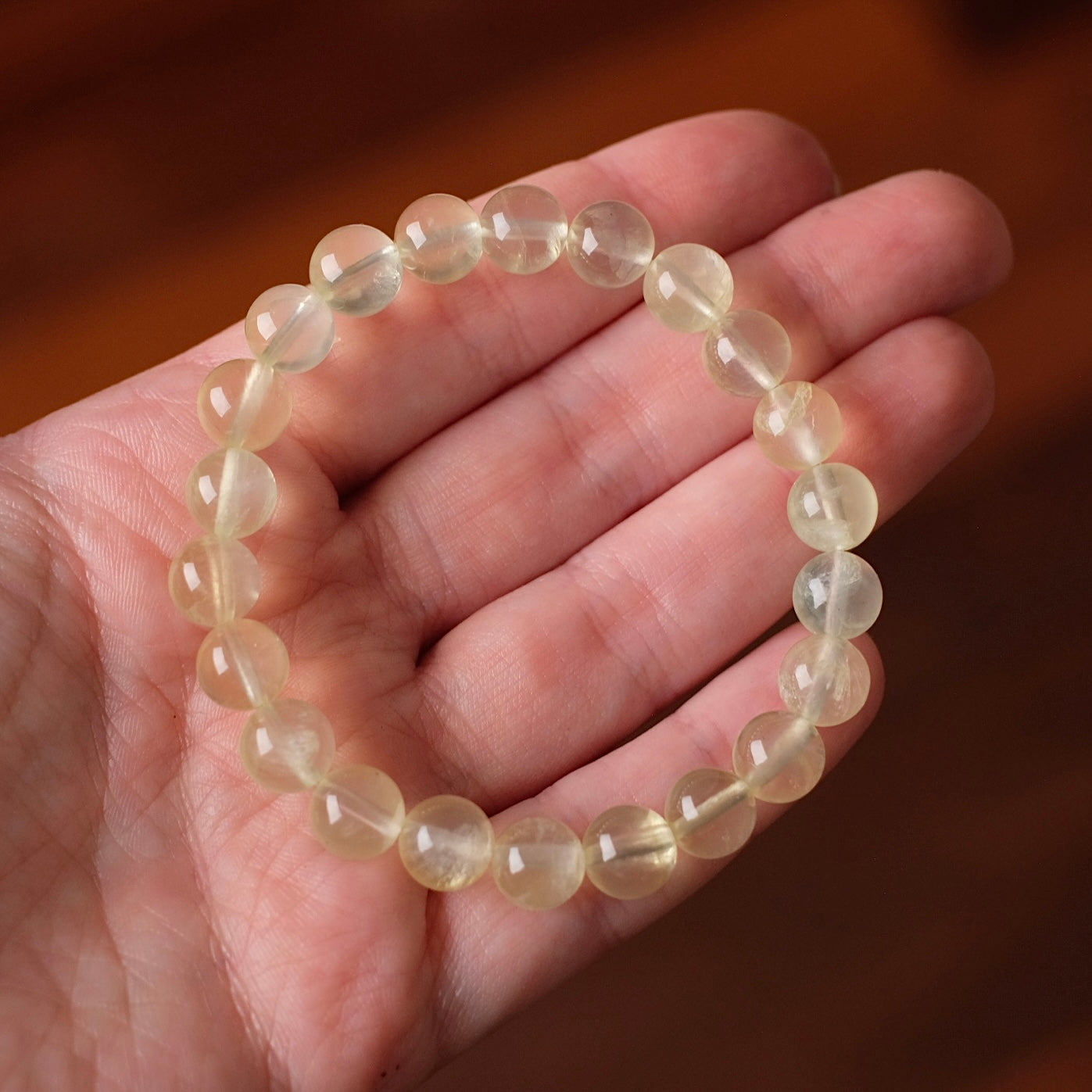 Yellow Prehnite Bracelet | Crystal Stretch Bracelet