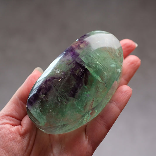 Rainbow Fluorite Crystal | Giant Fluorite Palm Stone