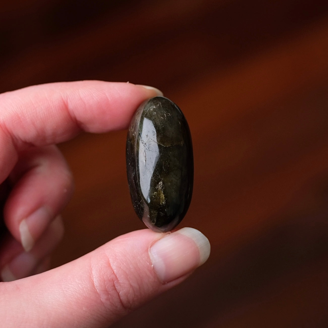 Flashy Labradorite Pocket Stone | Tumbled Crystal Palm