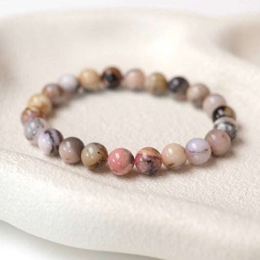Peruvian Pink Opal Bracelet | Pink Opal Stretch Bracelet