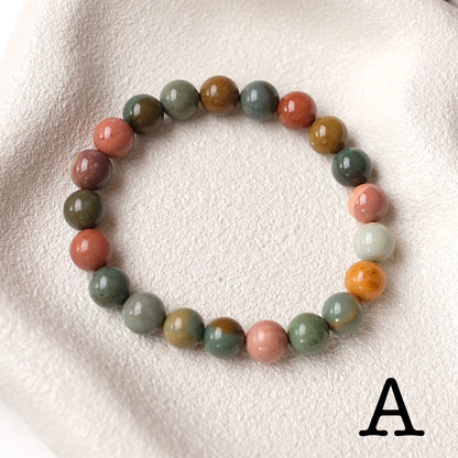 Alashan Agate Bracelet | Crystal Stretch Bracelet