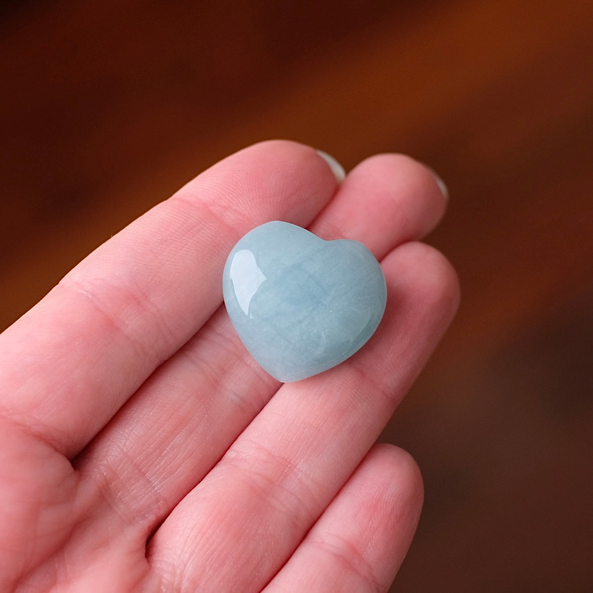Aquamarine Heart | Blue Aquamarine Crystal Heart