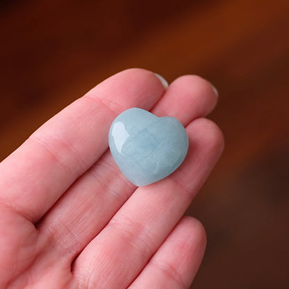 Aquamarine Heart | Blue Aquamarine Crystal Heart