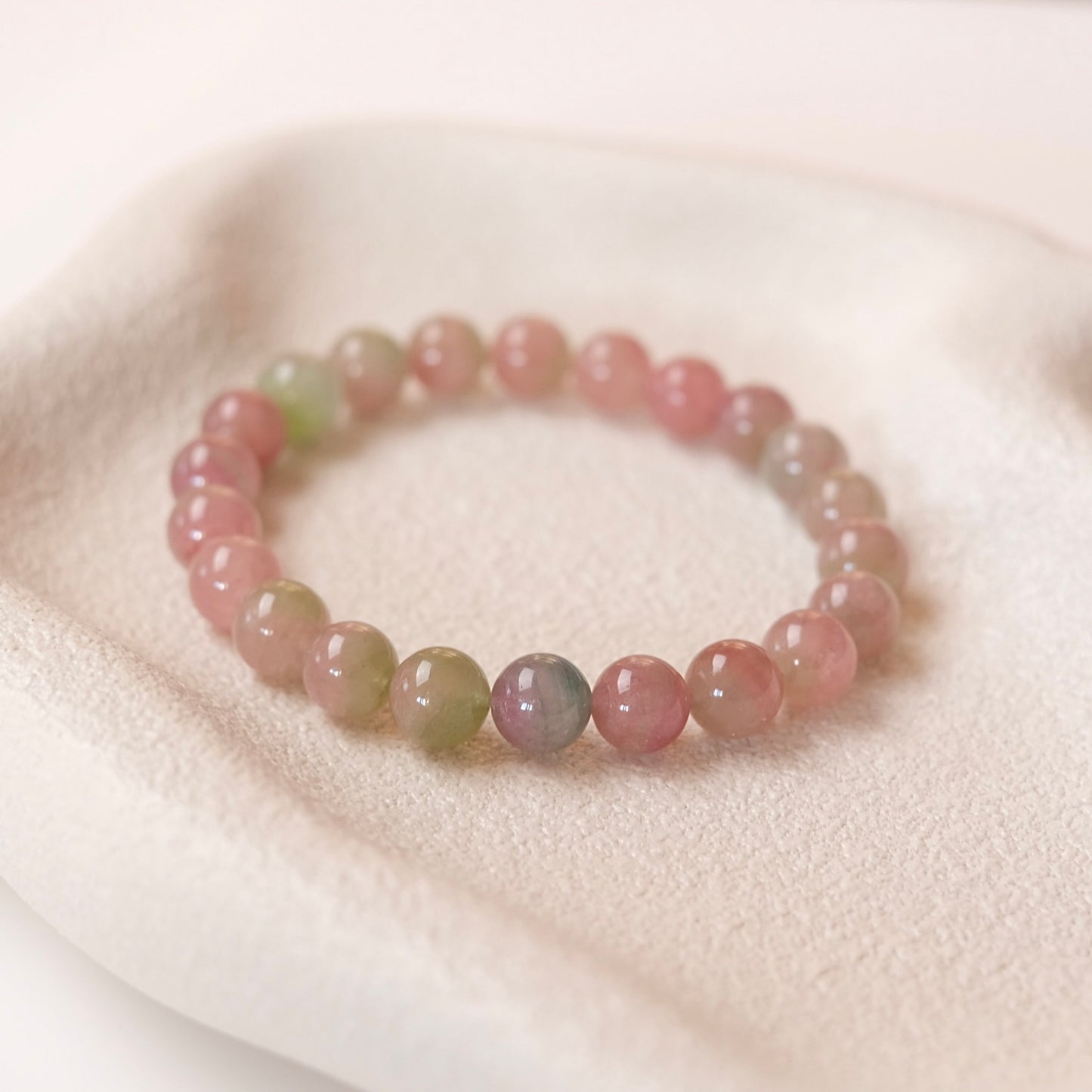 Watermelon Tourmaline Bracelet | Pastel Candy Tourmaline
