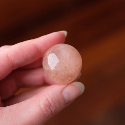 Peach Morganite Sphere | Pink Beryl Crystal Sphere