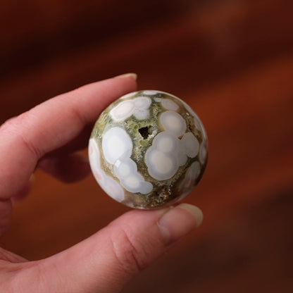 8th Vein Ocean Jasper Sphere | Orbicular Jasper Crystal Sphere