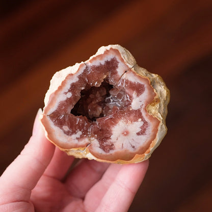 Raspberry Pink Amethyst Geode | Polished Pink Amethyst Crystal Specimen 1