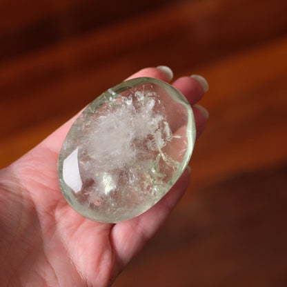 XL Prasiolite Palm | Green Amethyst Crystal Palmstone