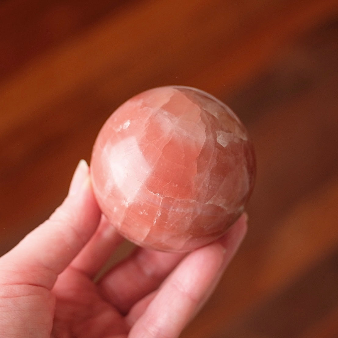Rose Calcite Sphere | Calcite Crystal Sphere