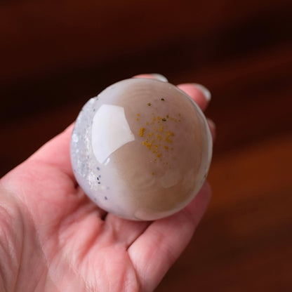 Druzy Agate Geode Sphere | Agate Crystal Sphere