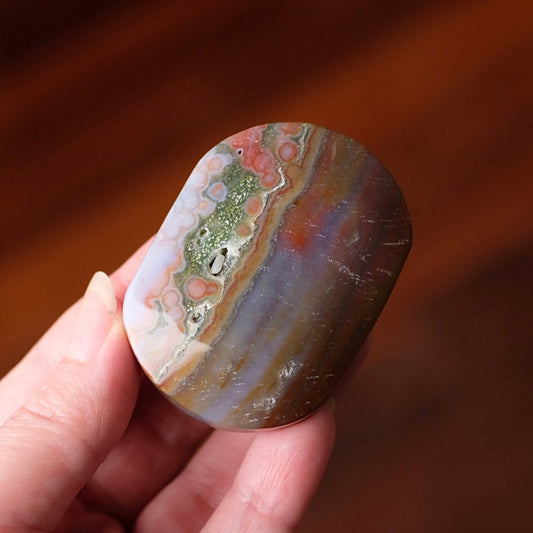 Ocean Jasper Palm | Sea Jasper Crystal Palmstone