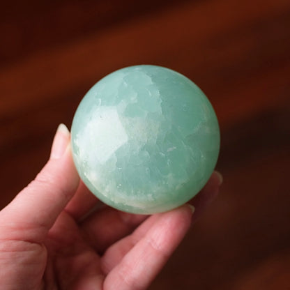 Pistachio Calcite Sphere | Green Calcite Crystal Sphere