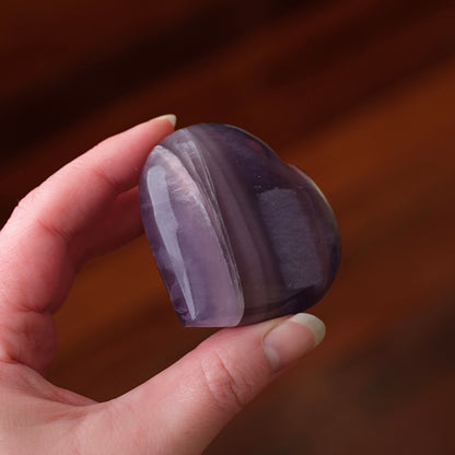 Yttrium Fluorite Heart | Tanzanite Crystal Heart