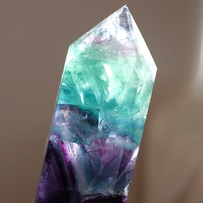 XL Rainbow Fluorite Tower | Fluorite Crystal Point
