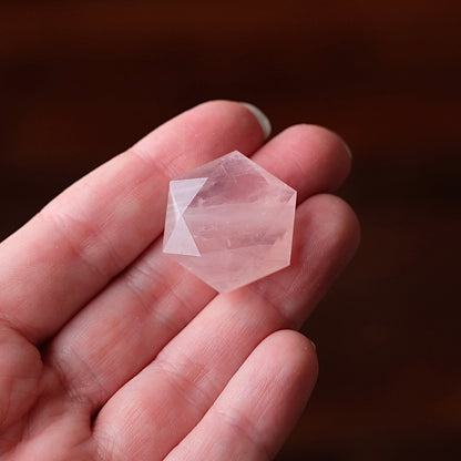 Rose Quartz Hexagon | Crystal Jewel | Star of David