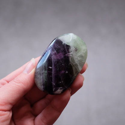 Feather Fluorite Palm | Snowflake Rainbow Fluorite Crystal