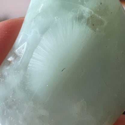 Mint Prehnite & Natrolite Pocket Stone | Tumbled Crystal