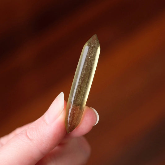 Libyan Desert Glass DT Point | Double Terminated Crystal Point