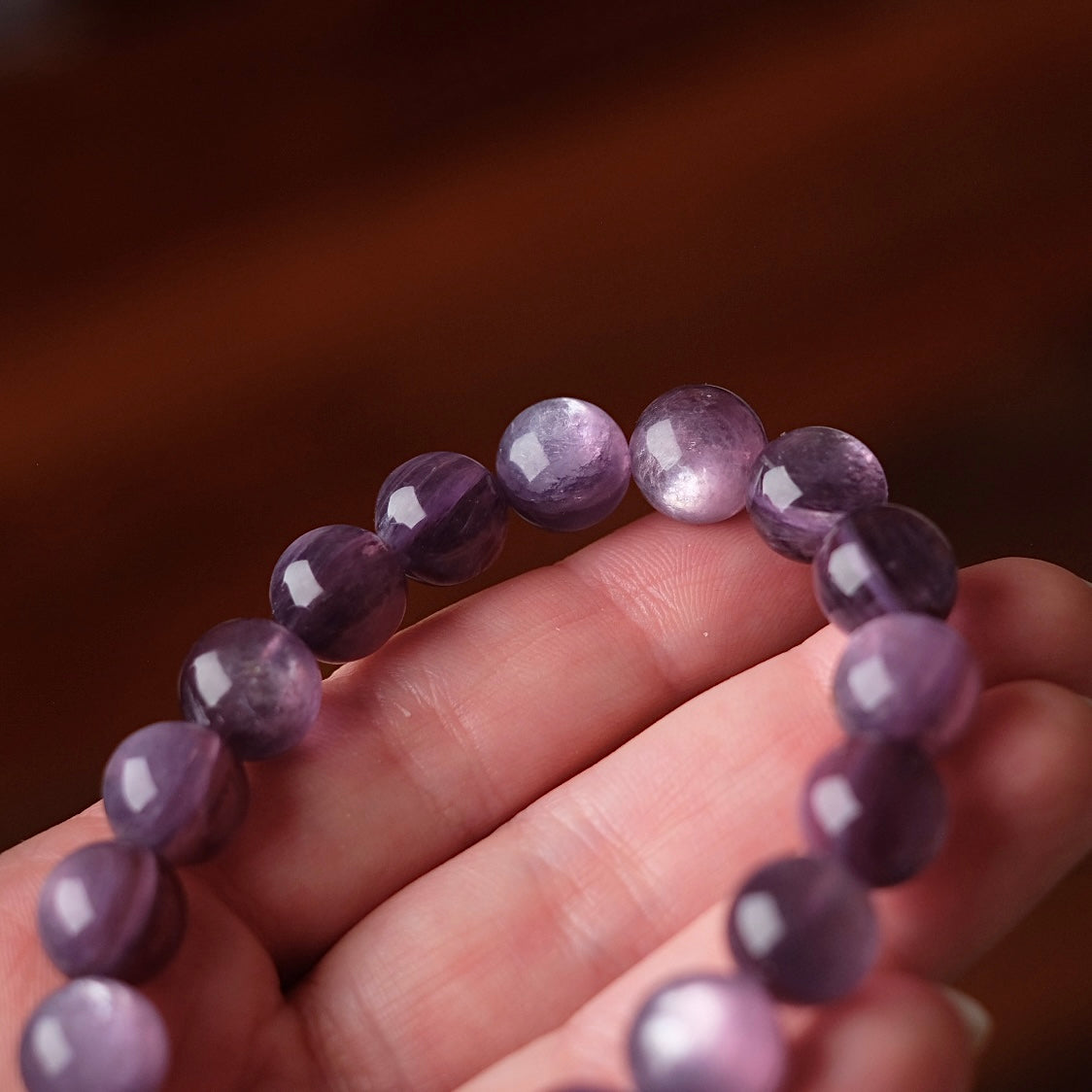 Gem Lepidolite Bracelet | High Quality Gem Lepidolite Stretch Bracelet