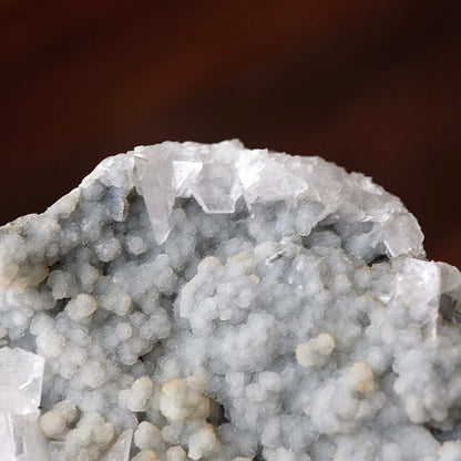 Tabular Calcite & Druzy Chalcedony Cluster | Calcite Crystal Specimen