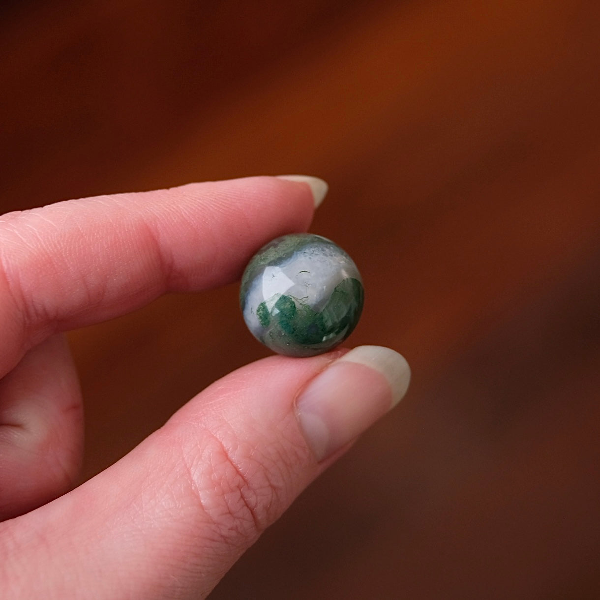Moss Agate Mini Sphere | Moss Agate Crystal Sphere