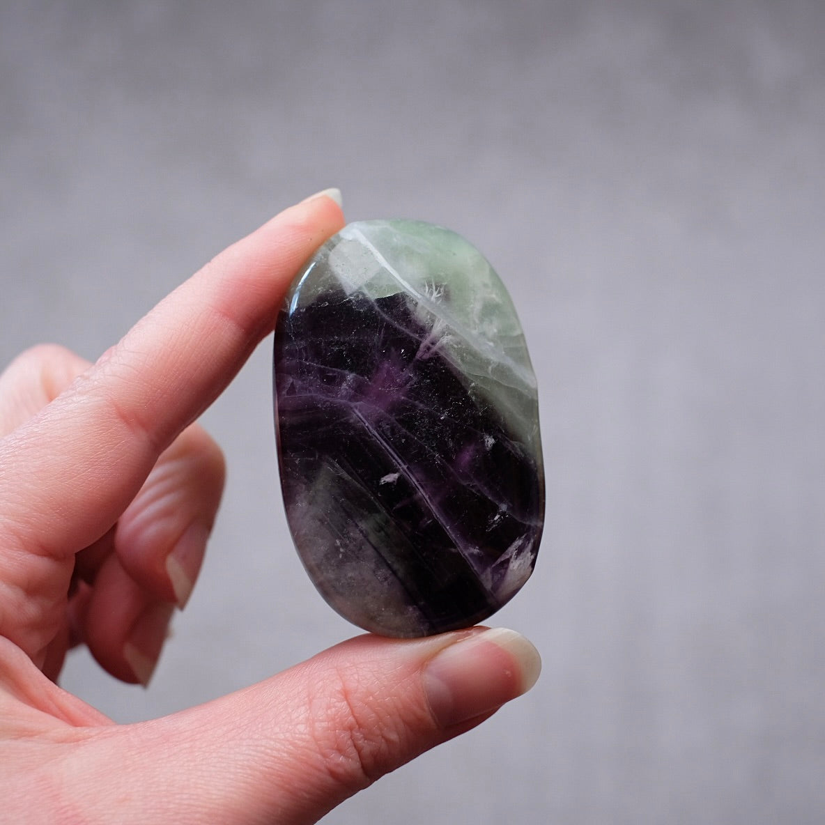 Feather Fluorite Palm | Snowflake Rainbow Fluorite Crystal
