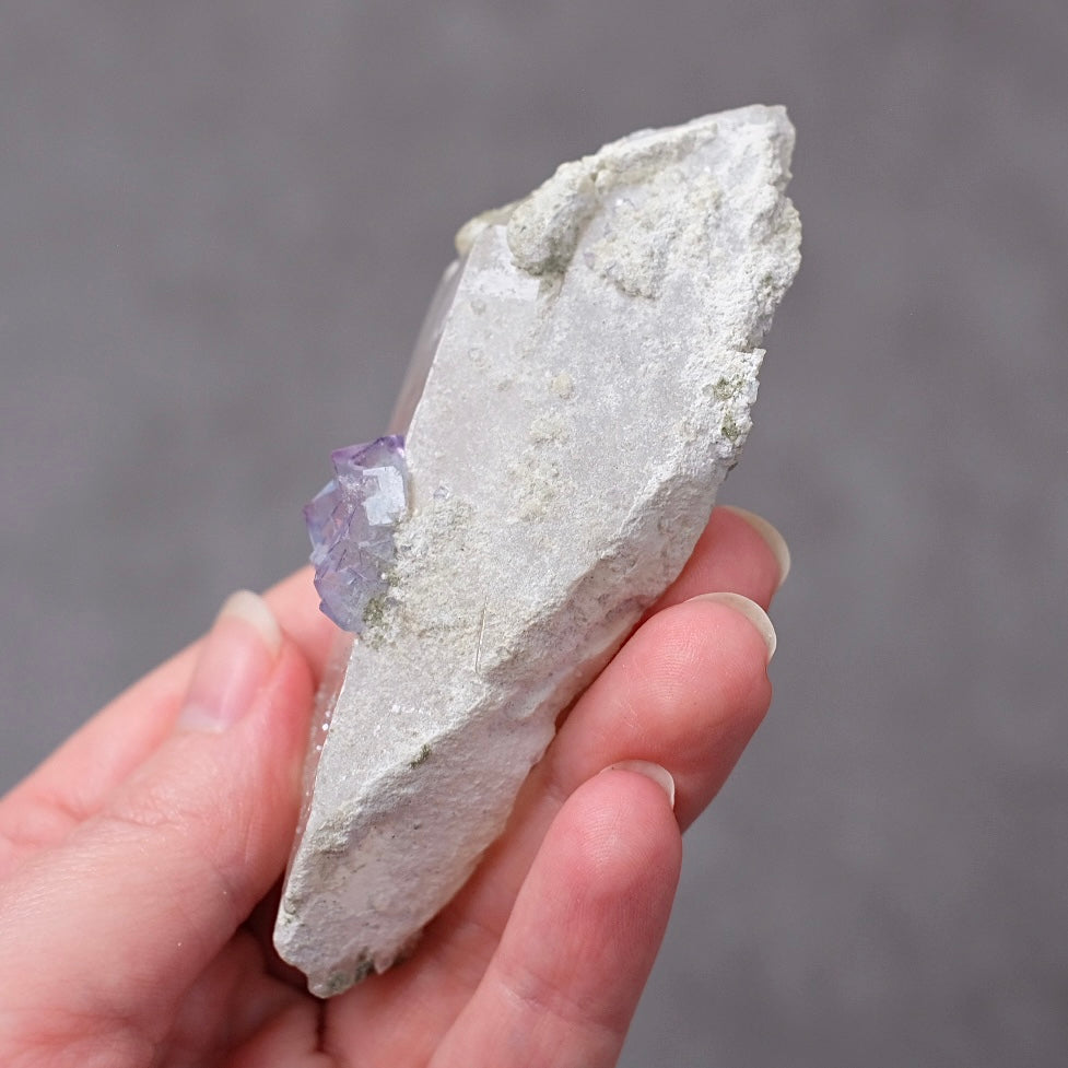 Yaogangxian Fluorite on Quartz Point | Quartz Crystal Specimen