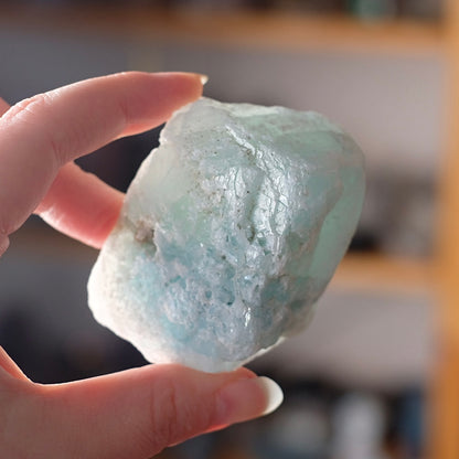 Raw Blue Aragonite Crystal | Rough Natural Aragonite Specimen