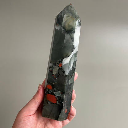 African Bloodstone Tower | Seftonite Bloodstone Crystal Point